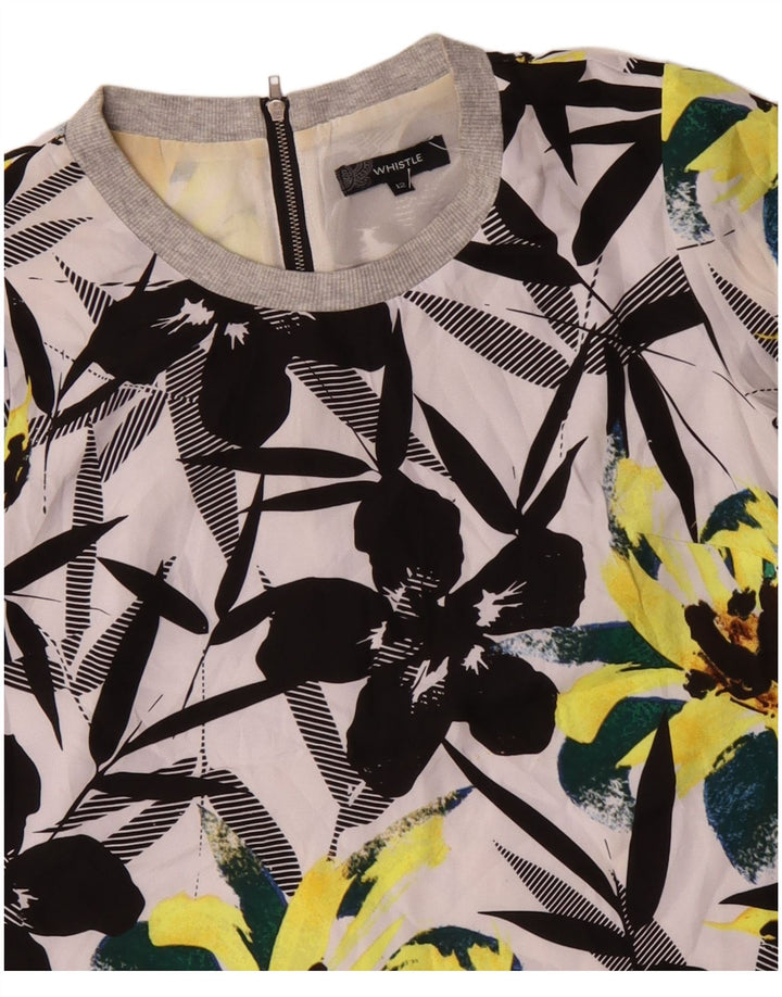 FLØJTE Dame Shift Dress UK 12 Medium Multicolored Floral Polyester