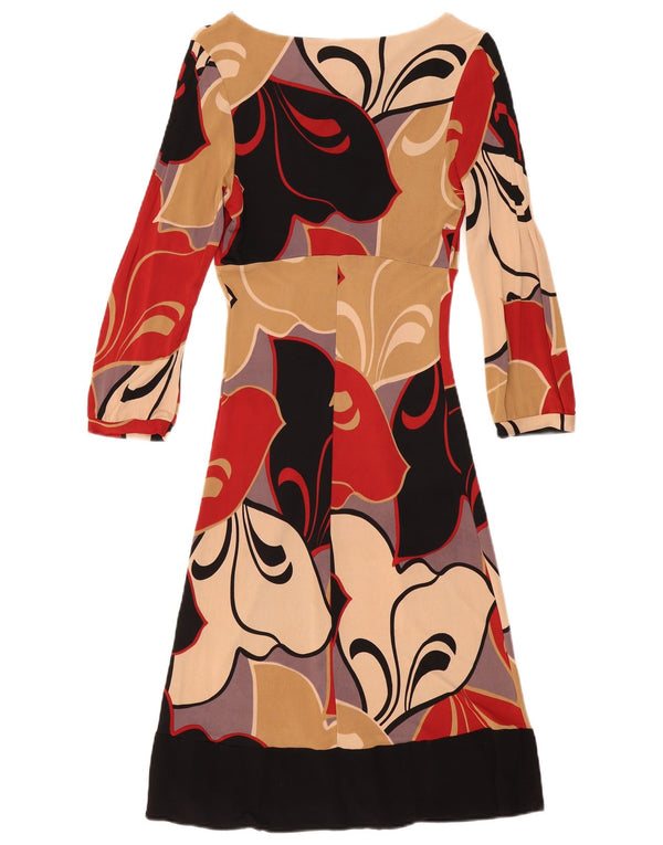 Aniye By Womens Long Sleeve A-Line Dress IT 42 Medium Multicoloured Floral