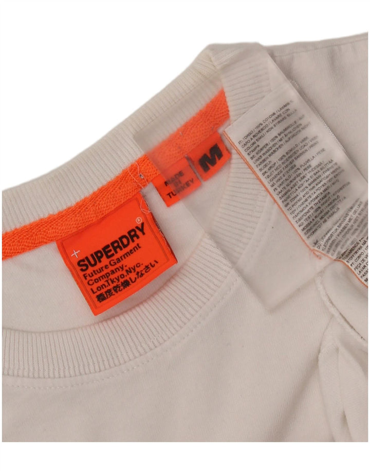 SUPERDRY Herre grafisk T-shirt top mellem hvid bomuld