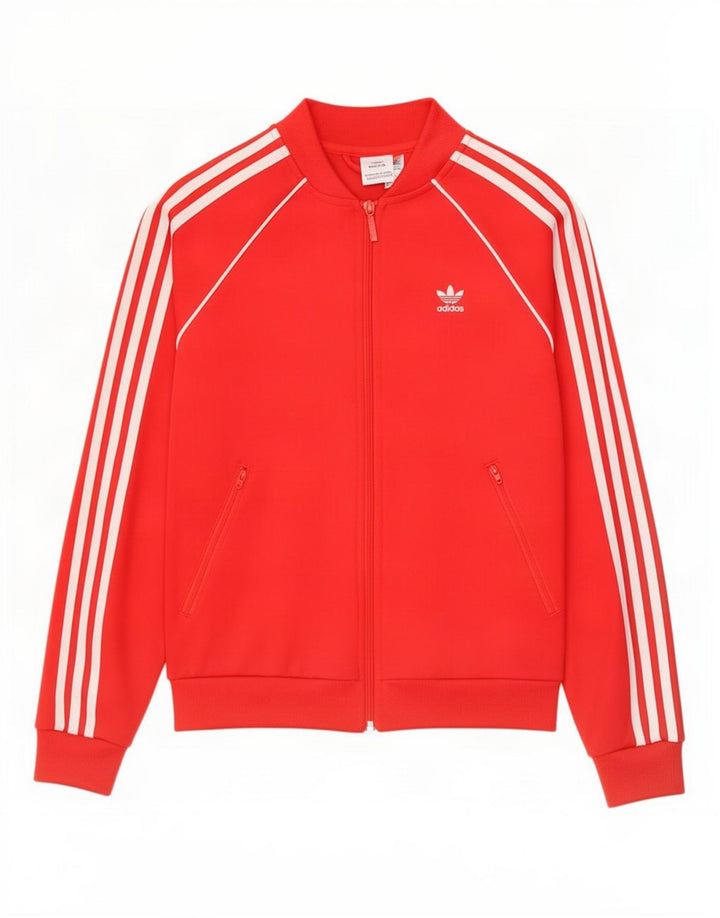 Adidas træningsdragt topjakke til kvinder UK 8 Lille rød polyester