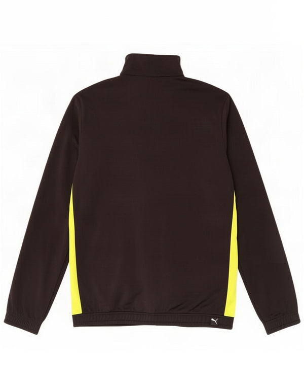 Puma Boys Graphic Tracksuit Top Jacket 15-16 Years 2XL Black Colourblock