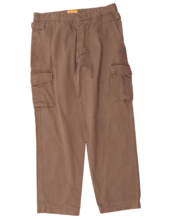 Vintage Herre Straight Cargo Bukser IT 52 XL W36 L32 Beige