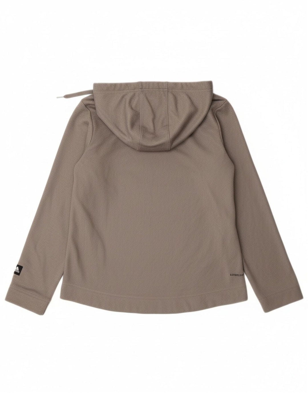 ADIDAS Womens Aeroready Graphic Hoodie Jumper UK 14 Medium Grey Polyester