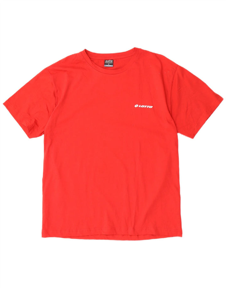 Lotto Herre T-Shirt Top XL Rød Bomuld