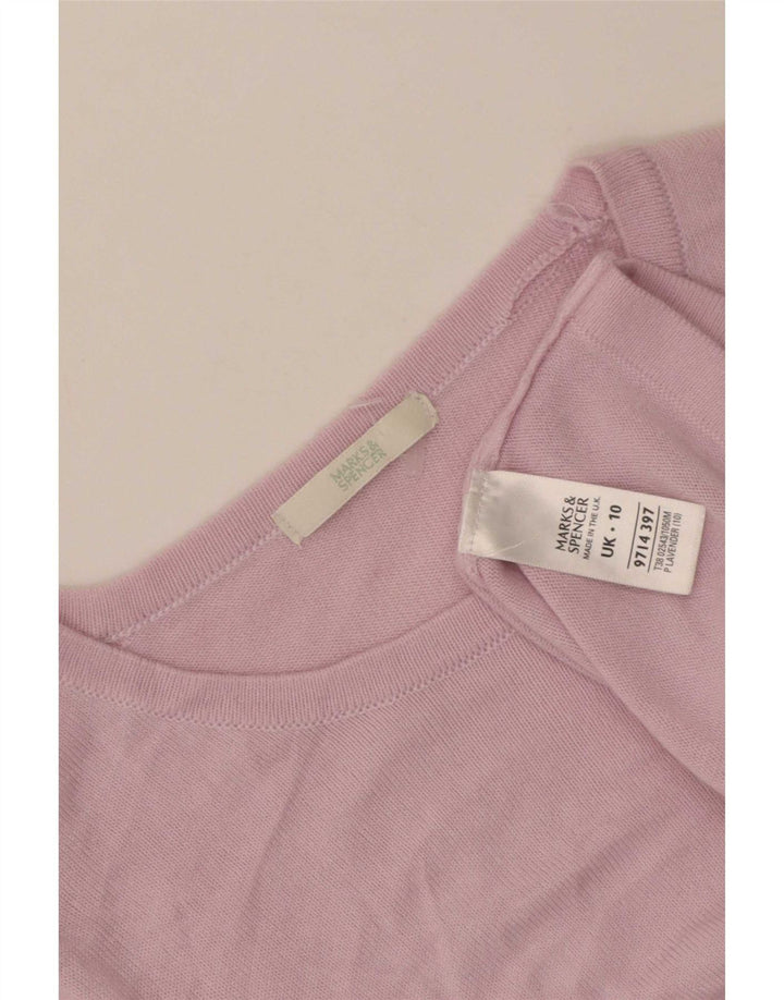 Marks & Spencer Dame Top 3/4 ærme UK 10 Lille lilla akryl
