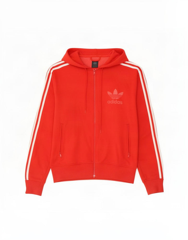 Adidas Hættetrøje med lynlås til mænd Medium Rød Polyester