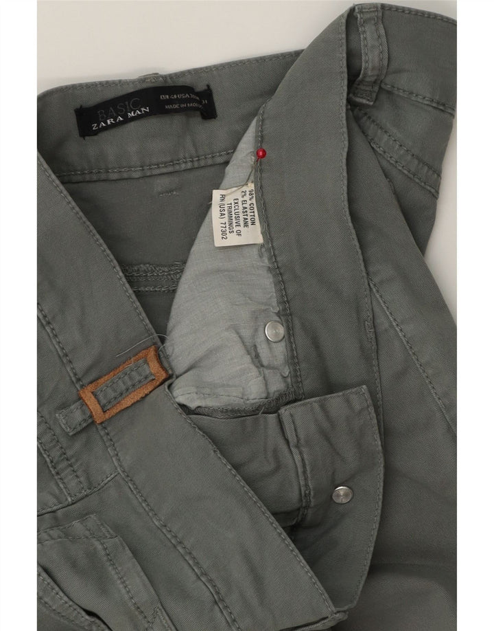 ZARA Herre Slim Jeans EU 40 Medium W31 L31 Grå Bomuld