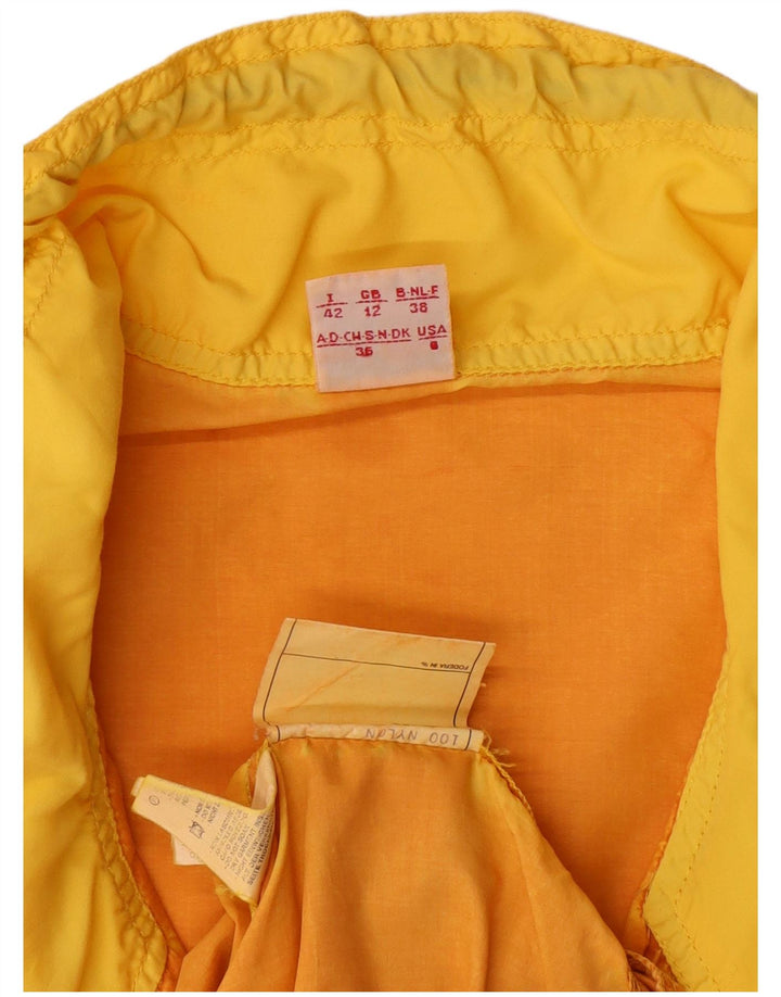 BELFE Womens Oversized Windbreaker Coat UK 12 Medium Orange Colourblock