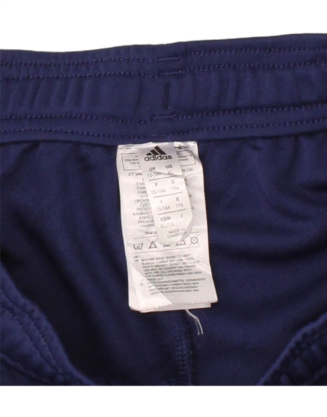 ADIDAS Boys Climacool Tracksuit Trousers 15-16 Years  Navy Blue Polyester Vintage Adidas and Second-Hand Adidas from Messina Hembry 