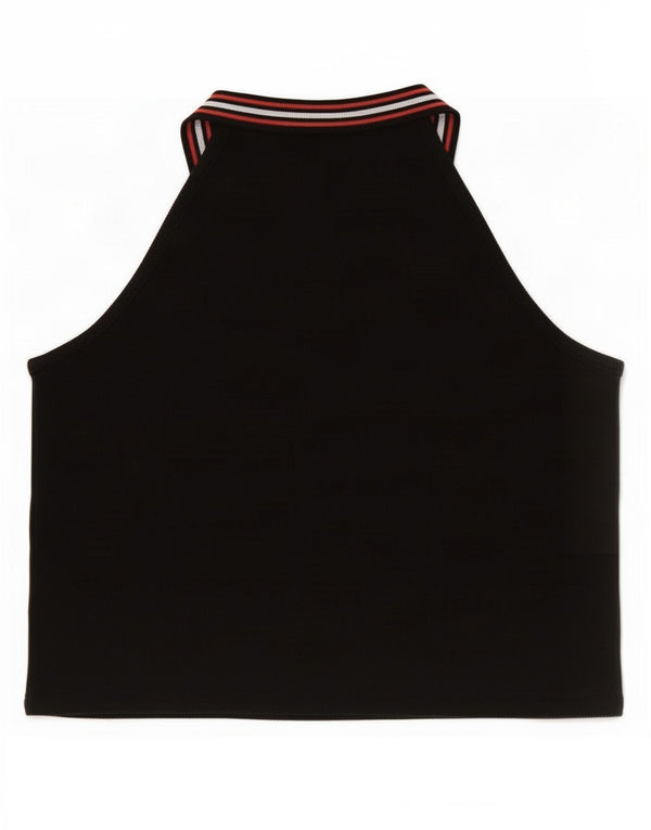 Fila Womens Crop Graphic Vest Top UK 12 Medium Black