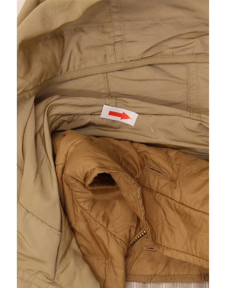 Massimo Dutti Dame Hætte Oversized Parka Jacket UK 6 XS Khaki