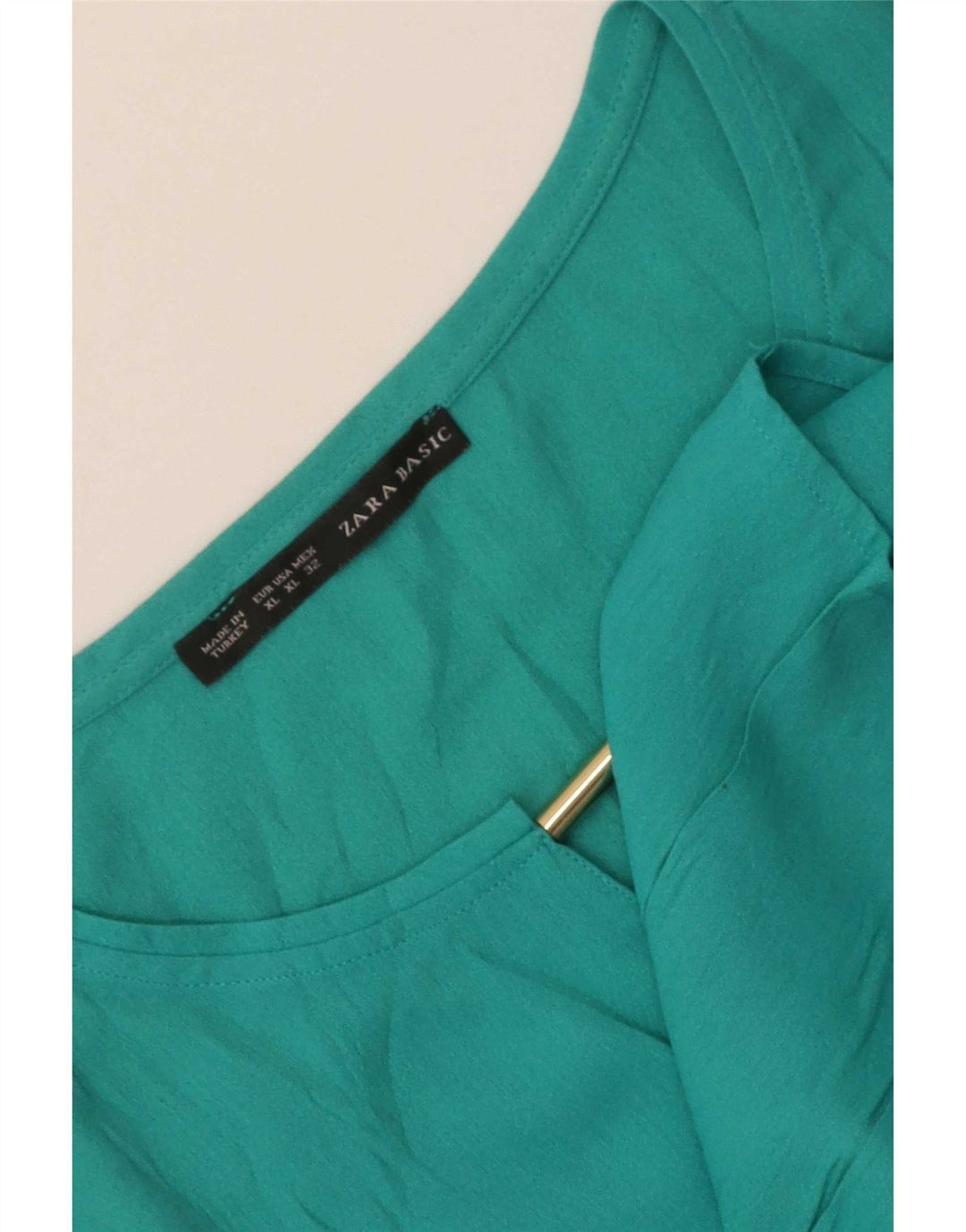 Zara Dame Bluse Top UK 18 XL Turkis