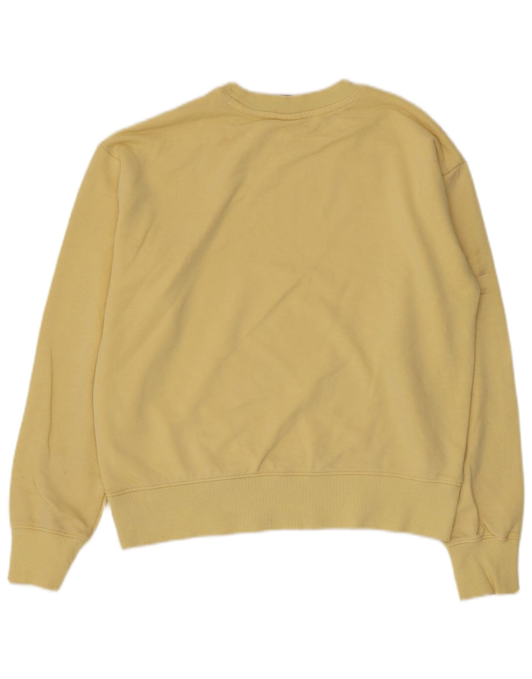 Champion Womens Oversized Sweatshirt Jumper UK 10 Lille gul bomuld