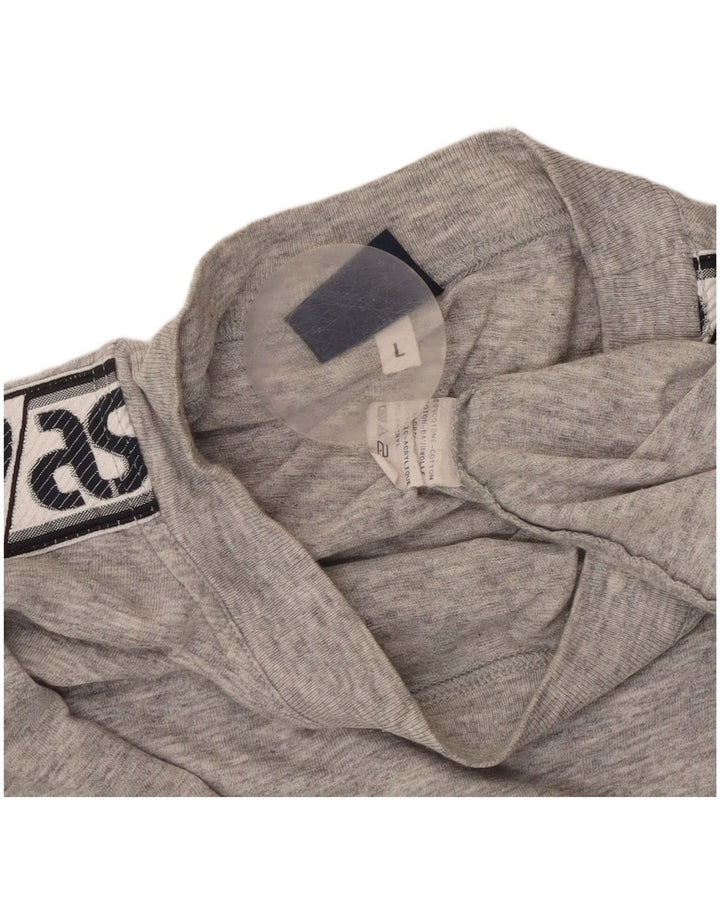 ASICS Grafisk T-shirt top til mænd, stor grå flækket bomuld