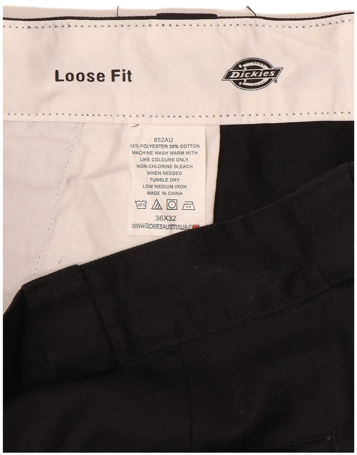 Dickies Herre Loose Fit Cargo Bukser W36 L32 Sort Polyester