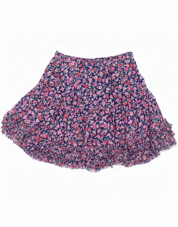 Joules piger nederdel 9-10 år W23 Blue Floral Polyester