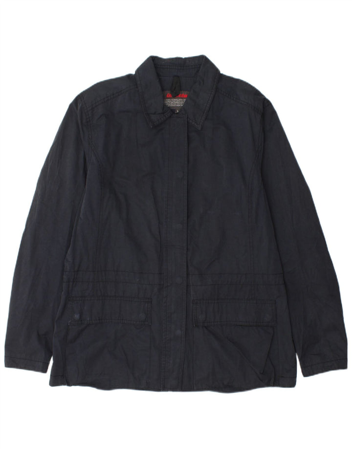 Invicta Womens Utility Jacket UK 16 Large Navy Blue Cotton