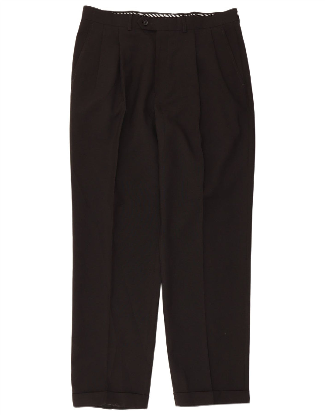 MARKS & SPENCER Herre Pegged Suit Bukser W34 L31 Sort Polyester