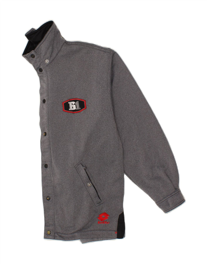 LOTTO Mens Tracksuit Top Jacket UK 36/38 Small Grey Polyester Vintage Lotto and Second-Hand Lotto from Messina Hembry 