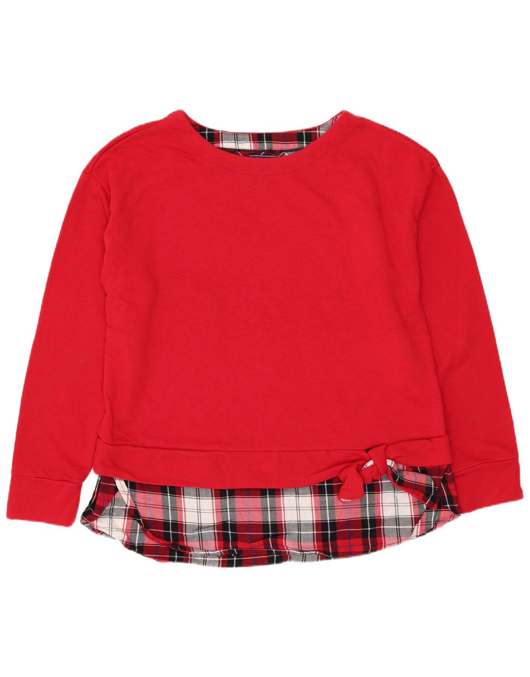IZOD Dame Sweatshirt Jumper UK 14 Medium Rød Bomuld