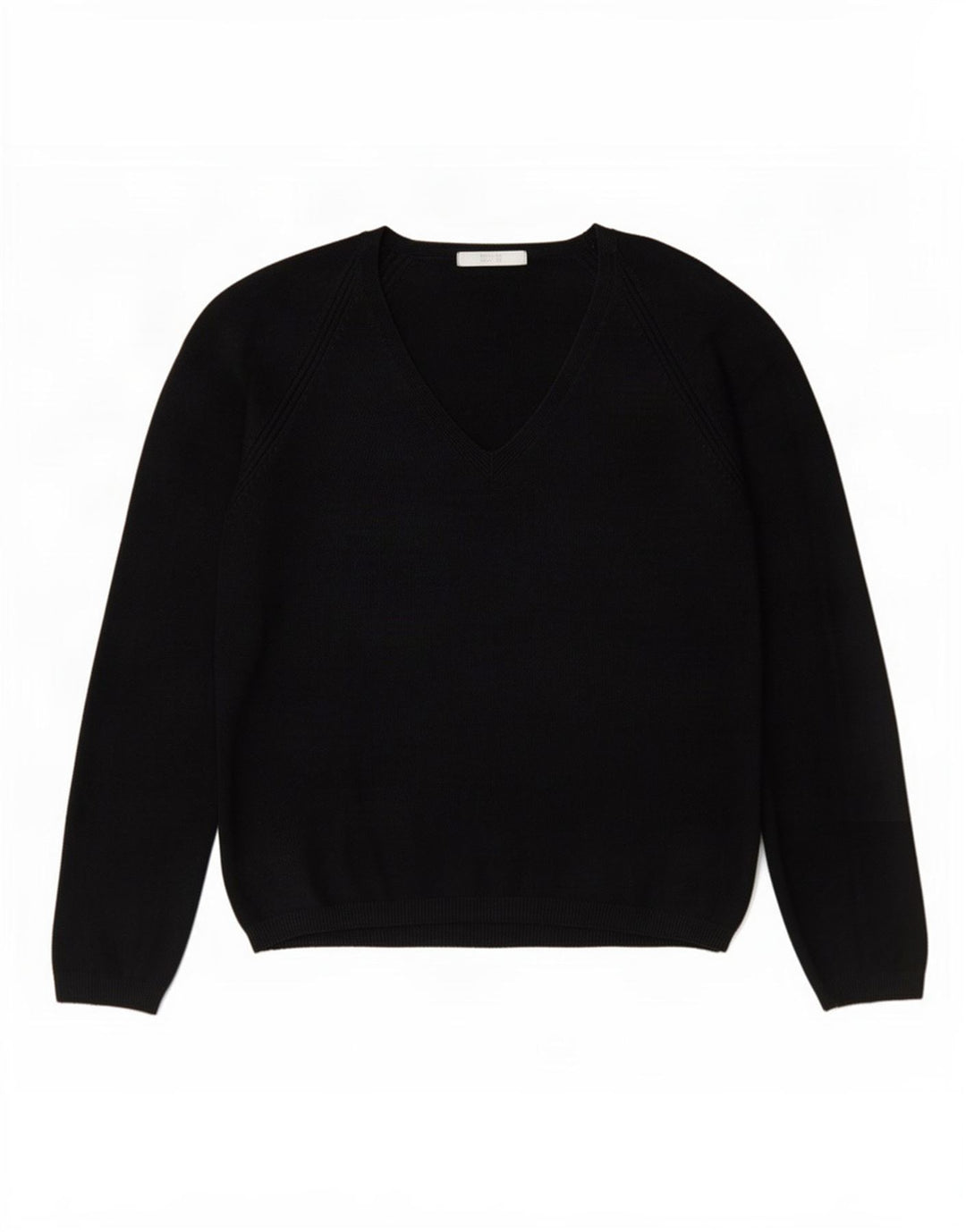 Marks & Spencer Dame V-hals sweater UK 12 Medium Sort