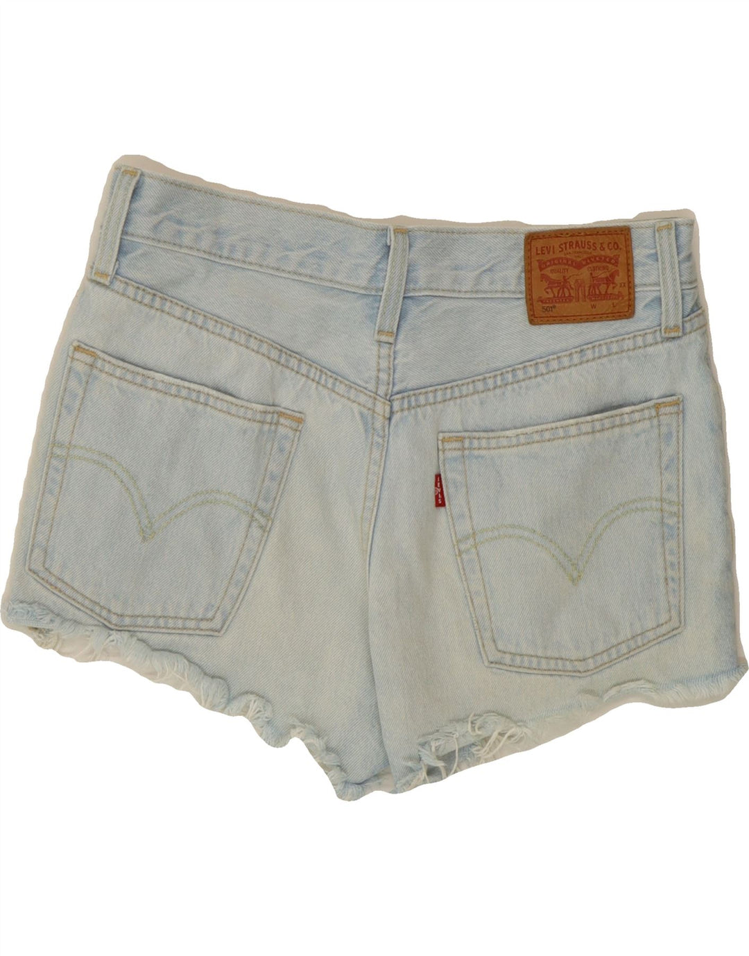LEVI'S Womens 501 Denim Shorts W26 Small Blue Cotton Vintage Levi's and Second-Hand Levi's from Messina Hembry 