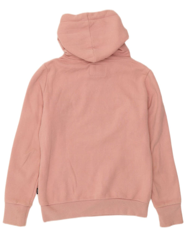 SUPERDRY Grafisk hættetrøje til kvinder UK 8 Small Pink Bomuld