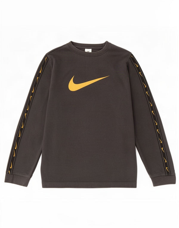 Nike Boys Grafisk Sweatshirt Jumper 13-14 år XL Sort Colourblock Bomuld
