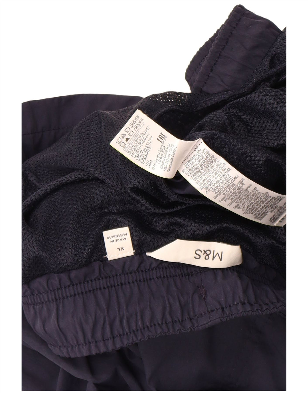 MARKS & SPENCER Badeshorts til mænd XL marineblå polyamid