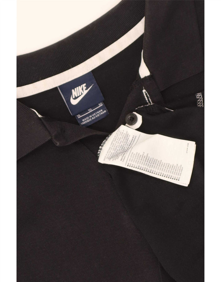 Nike herre poloshirt XL sort bomuld