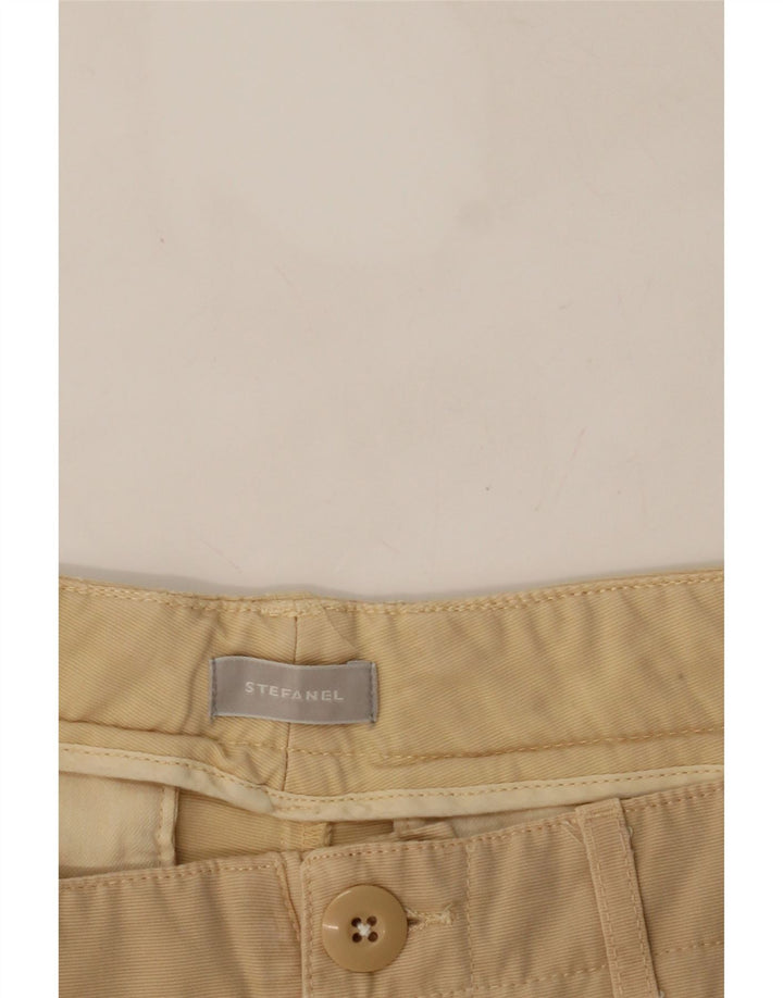 STEFANEL Mens Straight Cargo Trousers W34 L34 Beige Vintage Stefanel and Second-Hand Stefanel from Messina Hembry 