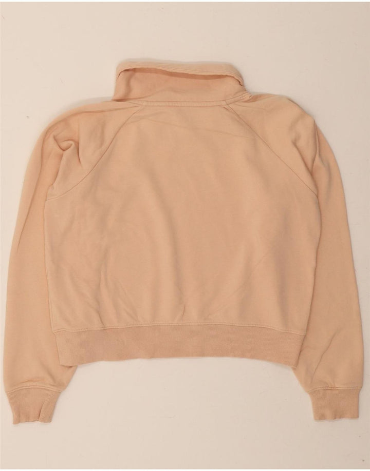 UNDER ARMOUR Womens Oversized Sweatshirt Jumper UK 6 XS Beige Cotton
