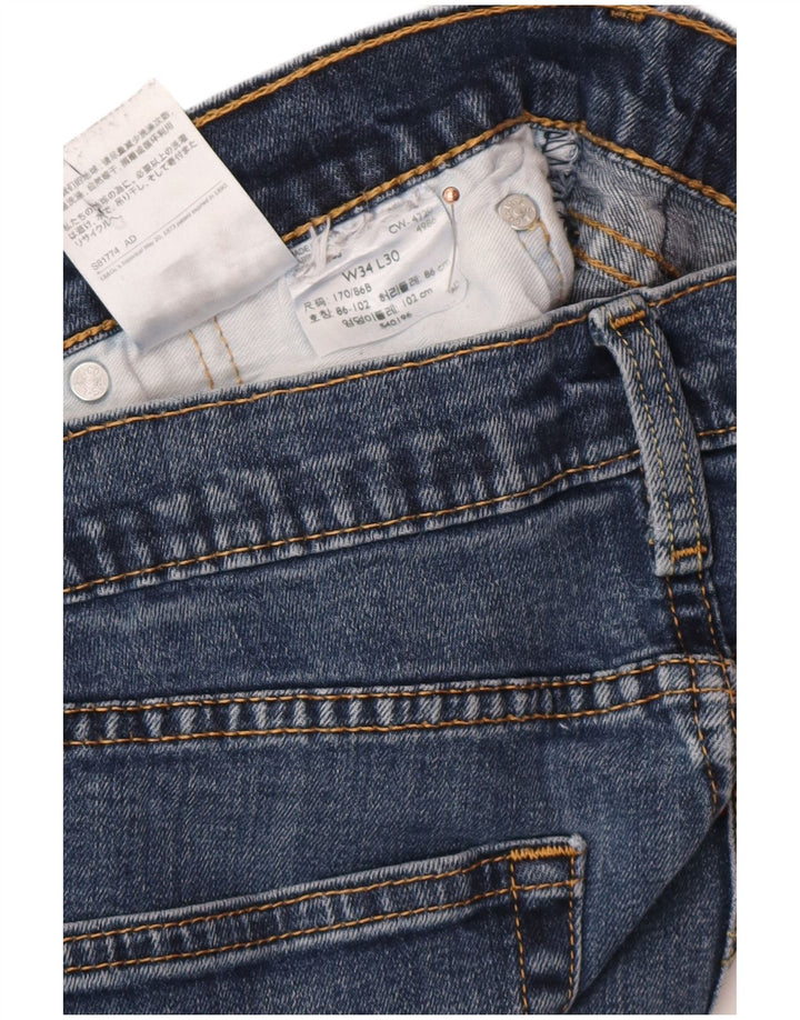 LEVI'S Mens 505 Straight Jeans W34 L30 Blue