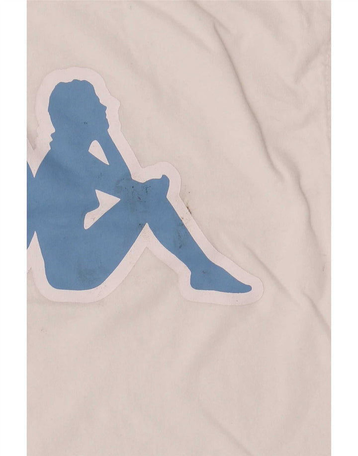 Kappa Herre Grafisk Vest Top Medium Hvid Bomuld