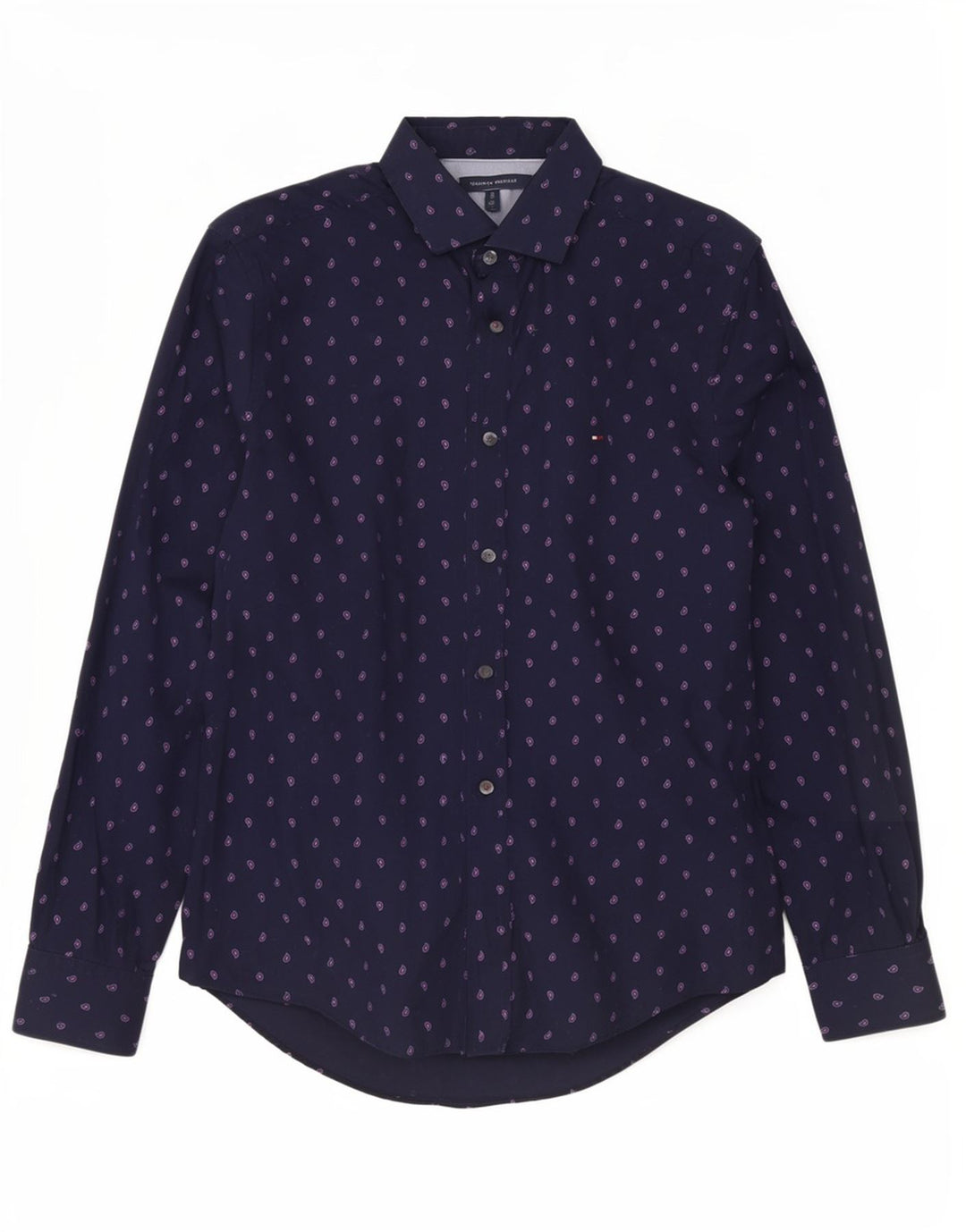 Tommy Hilfiger Herreskjorte Medium Navyblå Paisley Bomuld