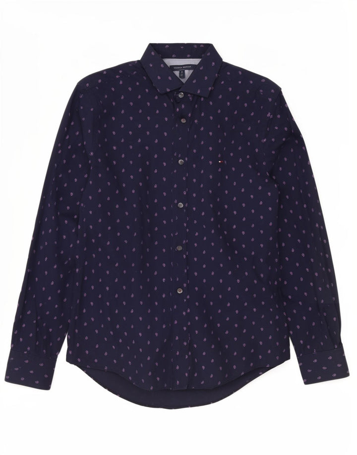 Tommy Hilfiger Herreskjorte Medium Navyblå Paisley Bomuld