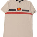 ELLESSE Herre grafisk T-shirt Top Medium Hvid Bomuld