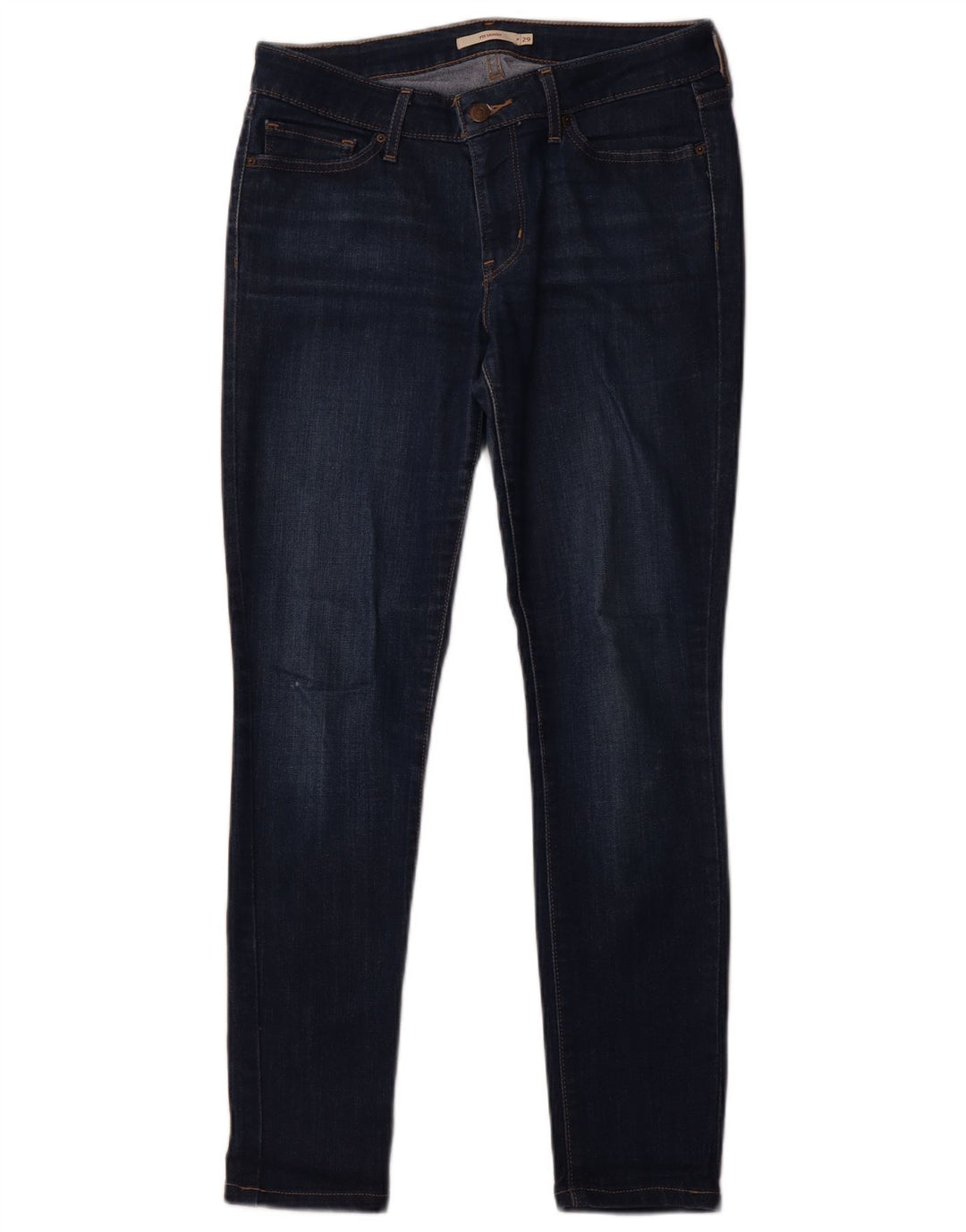 LEVI'S Dame 711 Skinny Jeans W29 L29 Marineblå Bomuld