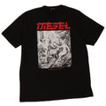 Diesel Herre Grafisk T-Shirt Top Stor Sort Bomuld