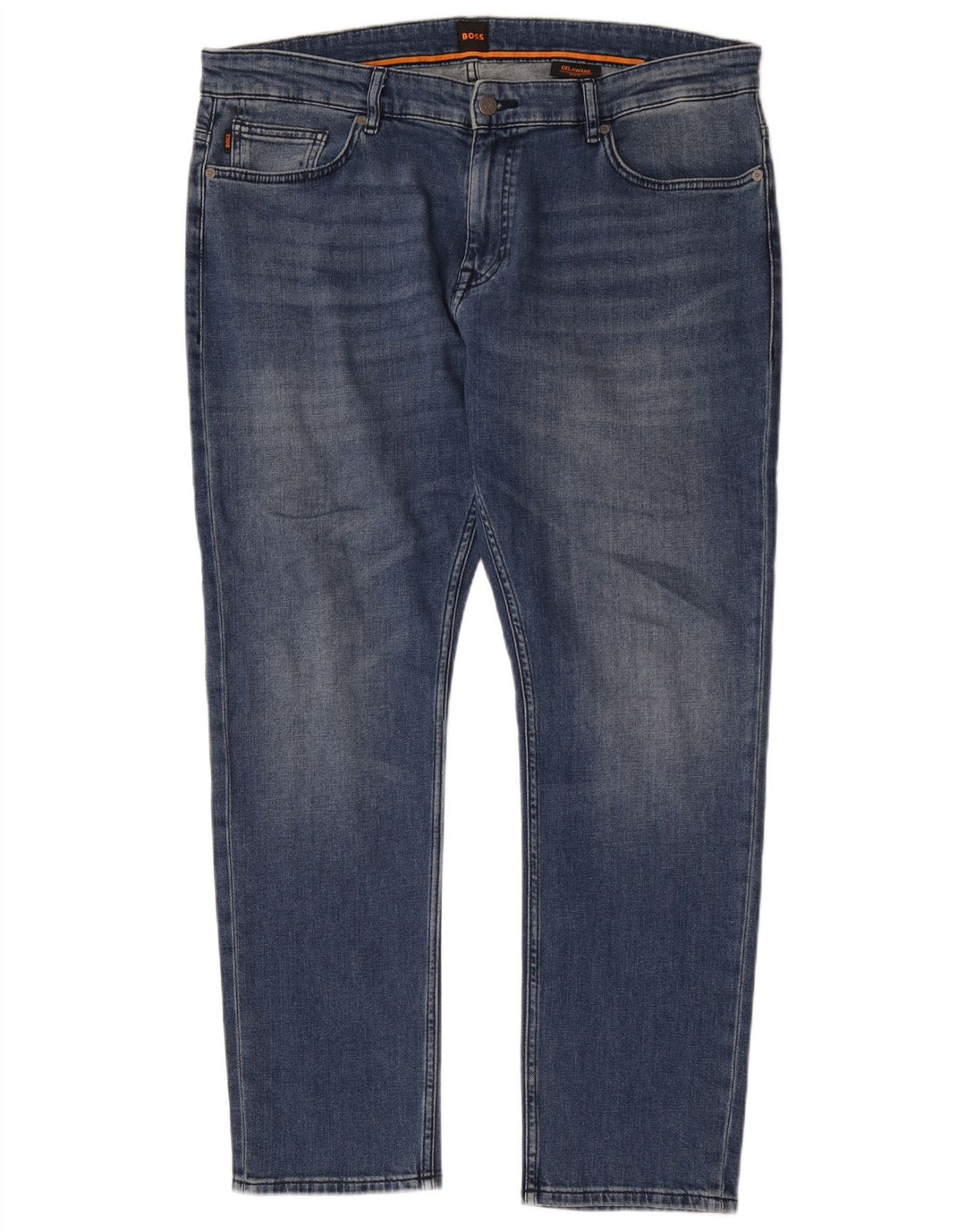 Hugo Boss Herre Delaware Slim Jeans W38 L32 Blå Bomuld