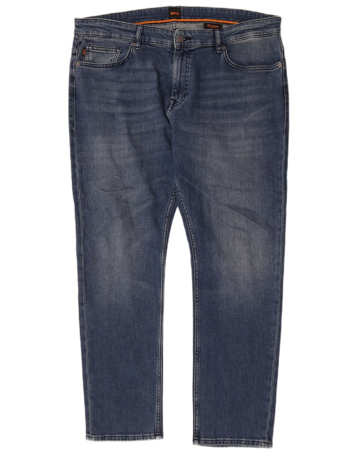 Hugo Boss Herre Delaware Slim Jeans W38 L32 Blå Bomuld