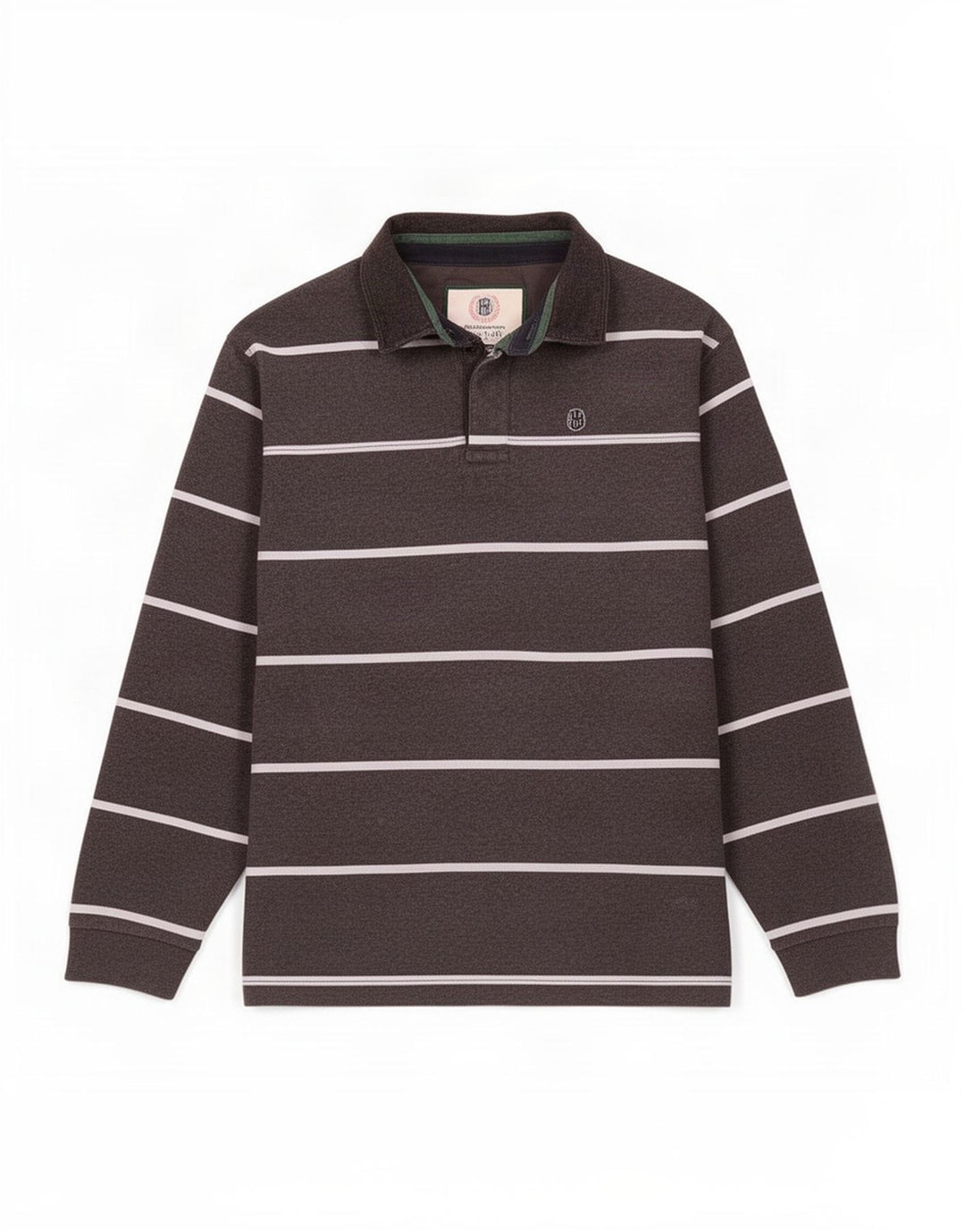 Marks & Spencer Herre Blue Harbor Rugby Polo Shirt Medium Grå Stribet