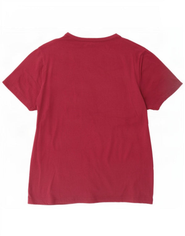 Lyle & Scott T-shirt top til kvinder UK 20 2XL rødbrun bomuld
