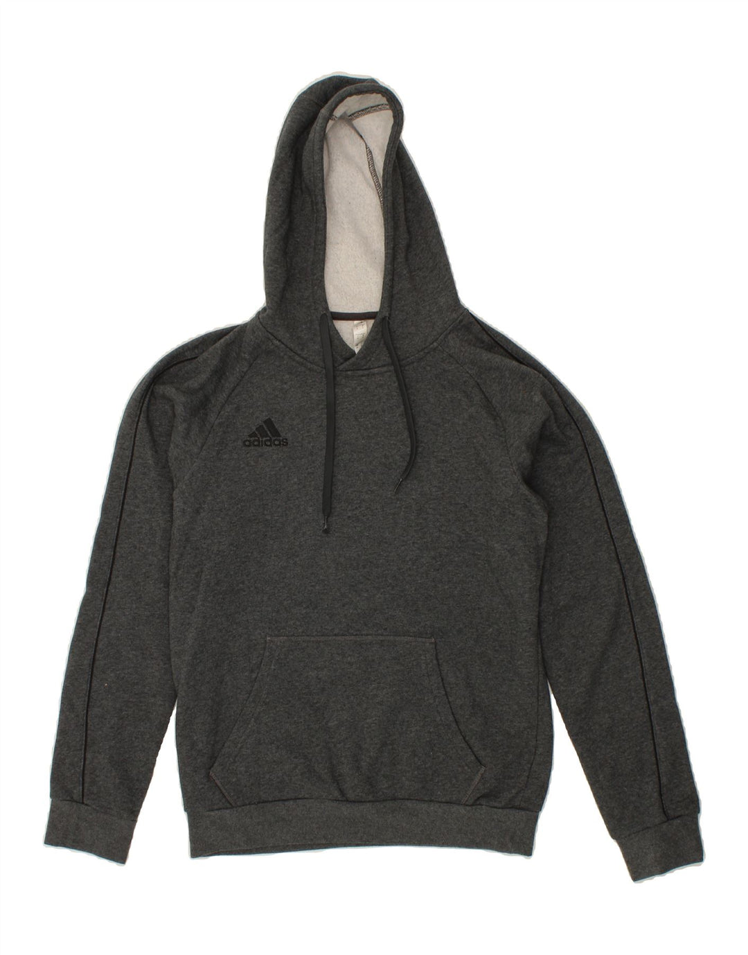 ADIDAS Mens Hoodie Jumper Small Grey Cotton Vintage Adidas and Second-Hand Adidas from Messina Hembry 