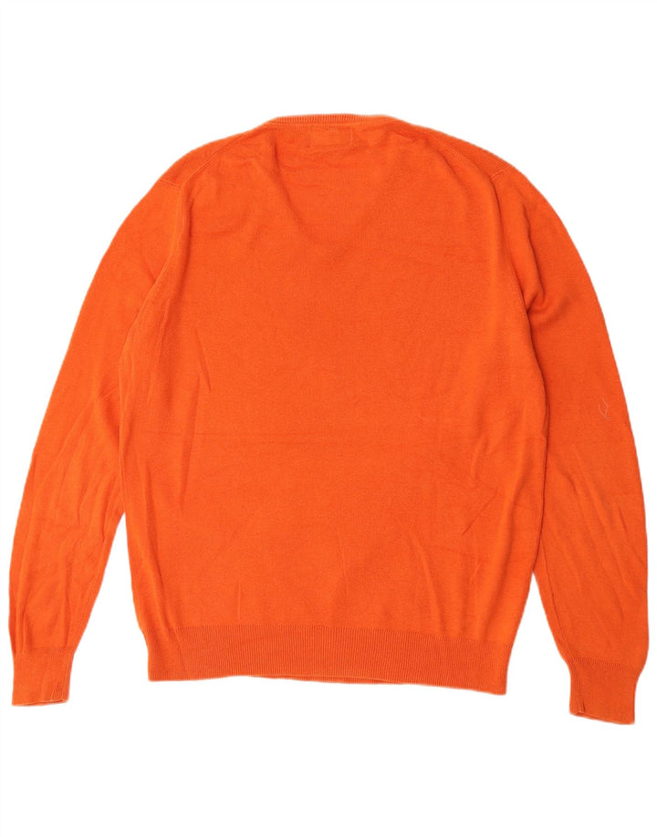 Massimo Dutti Herre V-hals sweater Stor Orange