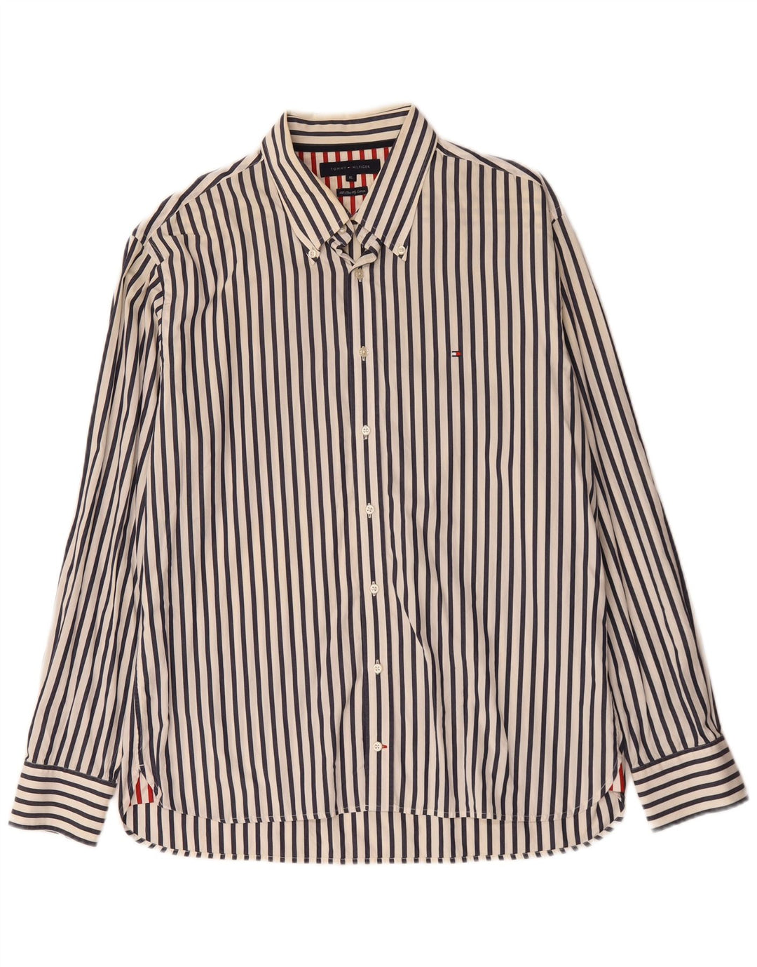 Tommy Hilfiger Herreskjorte XL Hvidstribet bomuld