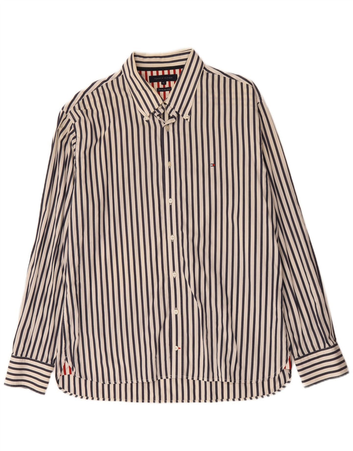 Tommy Hilfiger Herreskjorte XL Hvidstribet bomuld