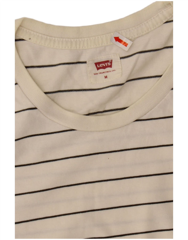 LEVI'S Mens T-Shirt Medium White Striped