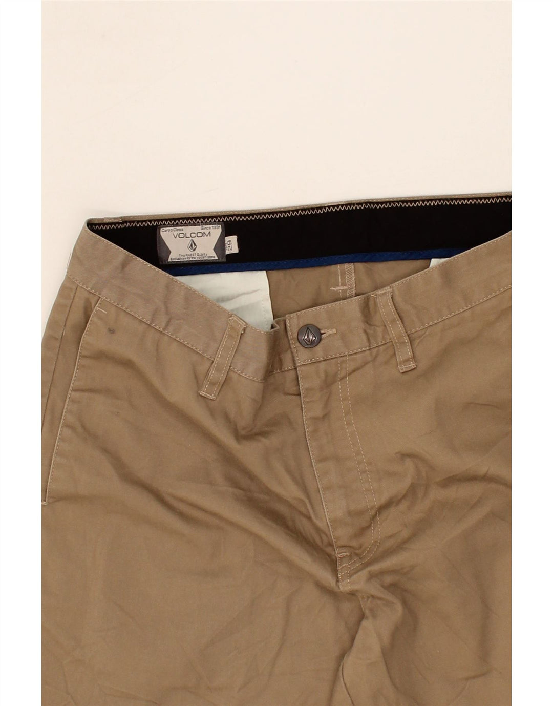VOLCOM Mens Chino Shorts W29 Small Beige Cotton Vintage Volcom and Second-Hand Volcom from Messina Hembry 