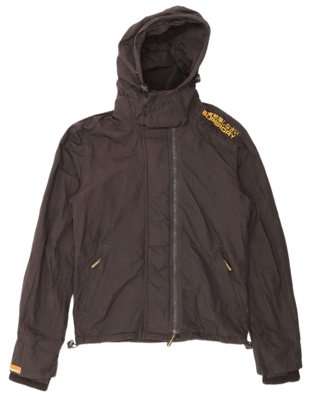 Superdry Windcheater Graphic Windbreaker Jacket UK 36 Small Black